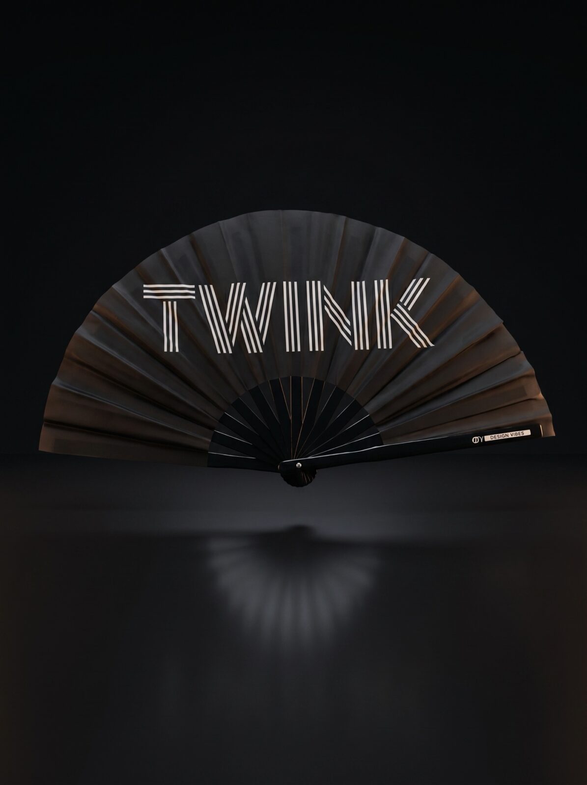 Festival Fan “TWINK” in black – Rave & Pride statement