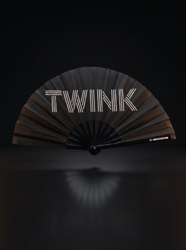 Festival Fan "TWINK" in black - Rave & Pride statement