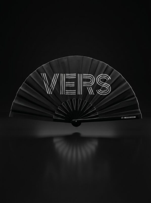Festival Fan "VERS" in black - statement for Rave & CSD