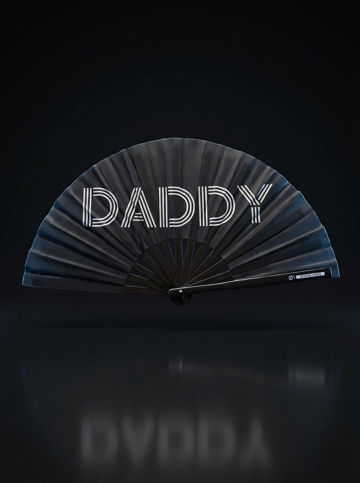 Festival Fan “DADDY” in black – Rave & Pride accessory