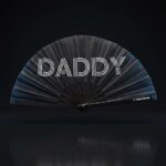 Festival Fan “DADDY” in black – Rave & Pride accessory – View 1