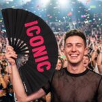 Festival Fan “ICONIC” in black/pink – Rave statement – View 4