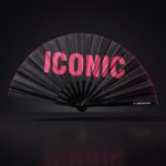 Festival Fan “ICONIC” in black/pink – Rave statement – View 1