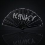 Festival Fan “KINKY” in black – Rave & Pride statement – View 1