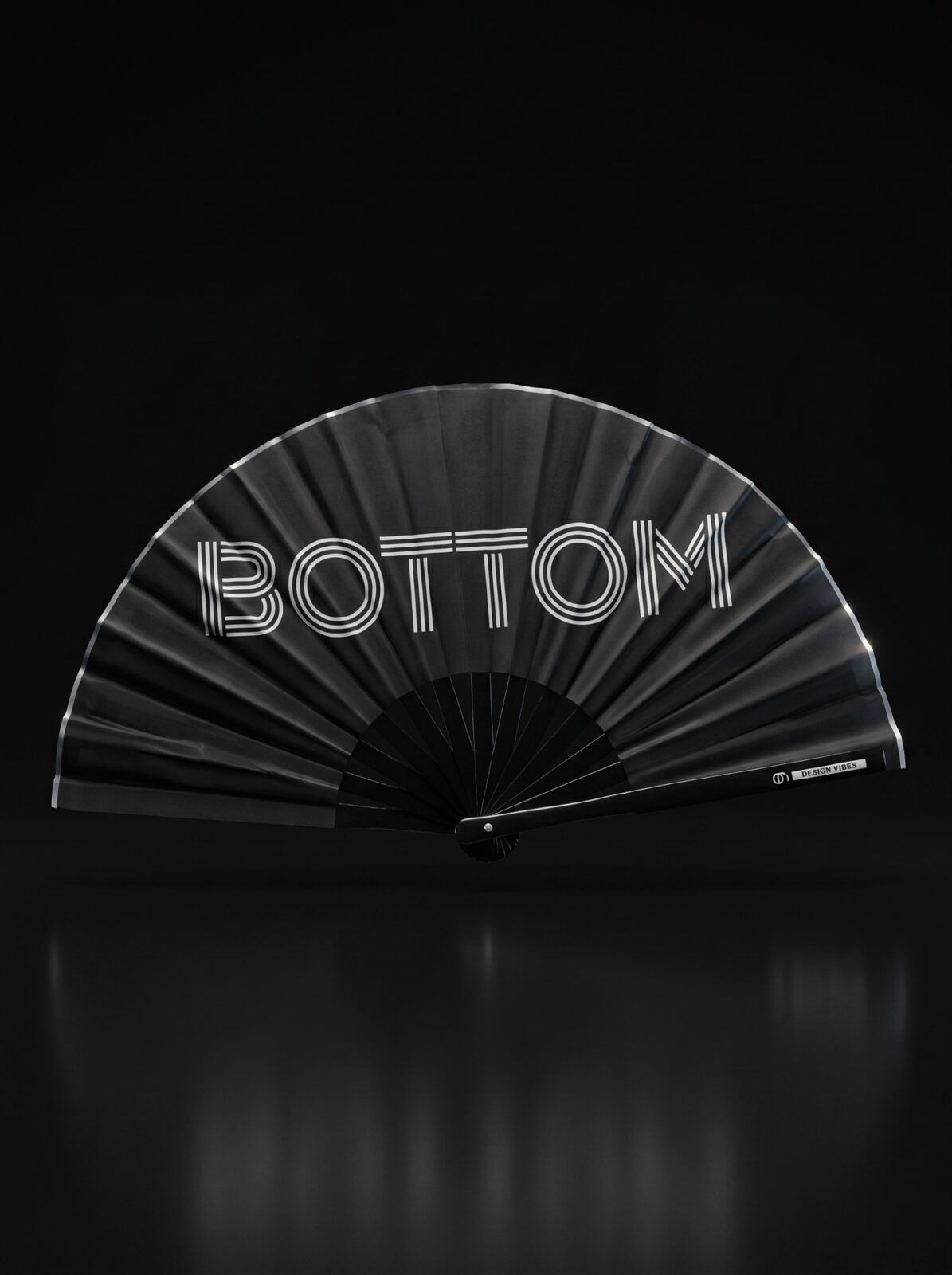 Festival Fan “BOTTOM” in black – CSD & Rave accessory