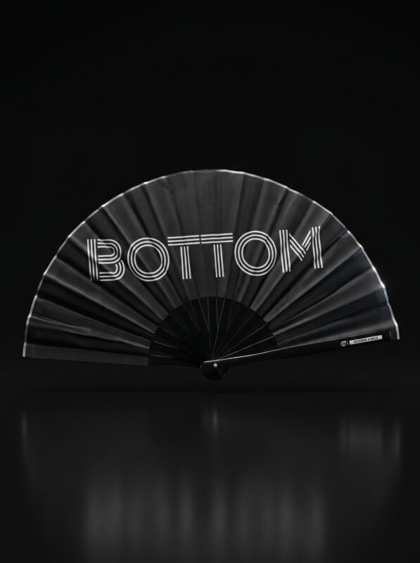 Festival Fan "BOTTOM" in black - CSD & Rave accessory