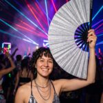 Festival Fan Silver Glitter – Sparkling Rave & Pride Accessory – View 2
