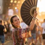 Festival Fan Black Glitter – Elegant Rave & Pride Accessory – View 3