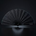 Festival Fan Black Glitter – Elegant Rave & Pride Accessory – View 1