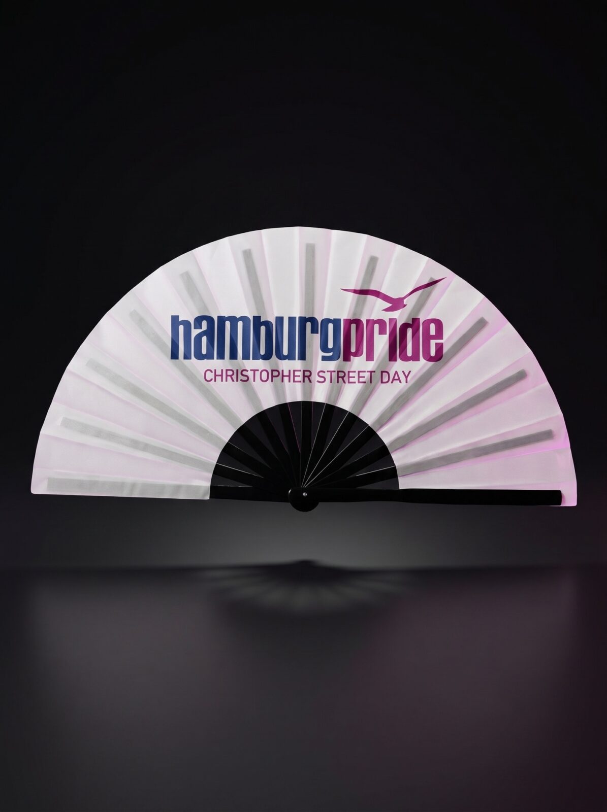 Festival-Fächer Hamburg Pride CSD in Weiß, Logo-Edition
