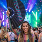 Festival Fan “TECHNO” Black Teal-Pink – Techno & Rave – View 4