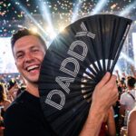 Festival Fan “DADDY” in black – Rave & Pride accessory – View 4
