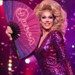 Festival Fan “Queen” Pink-Purple Galaxy Glitter – Rave & CSD – View 5