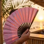 Festival Fan Holographic Pink – iridescent Pride accessory – View 7