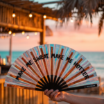 Festival Fan “MAKE ME SWEAT” Holographic Rose Gold – Rave – View 5