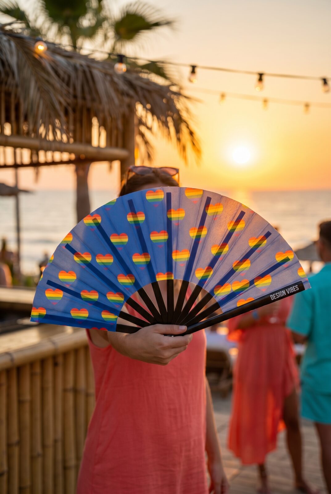 Festival Fan dark blue with rainbow hearts – CSD & Pride – View 6