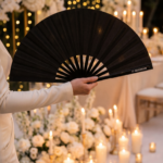 Festival Fan Black Glitter – Elegant Rave & Pride Accessory – View 8