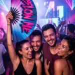 BLOW ME” Festival Fan in purple-blue – Rave & CSD accessory – View 5