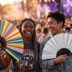 Festival Fan Silver Glitter – Sparkling Rave & Pride Accessory – View 6