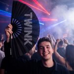 Festival Fan “TWINK” in black – Rave & Pride statement – View 2