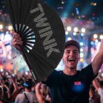Festival Fan “TWINK” in black – Rave & Pride statement – View 4