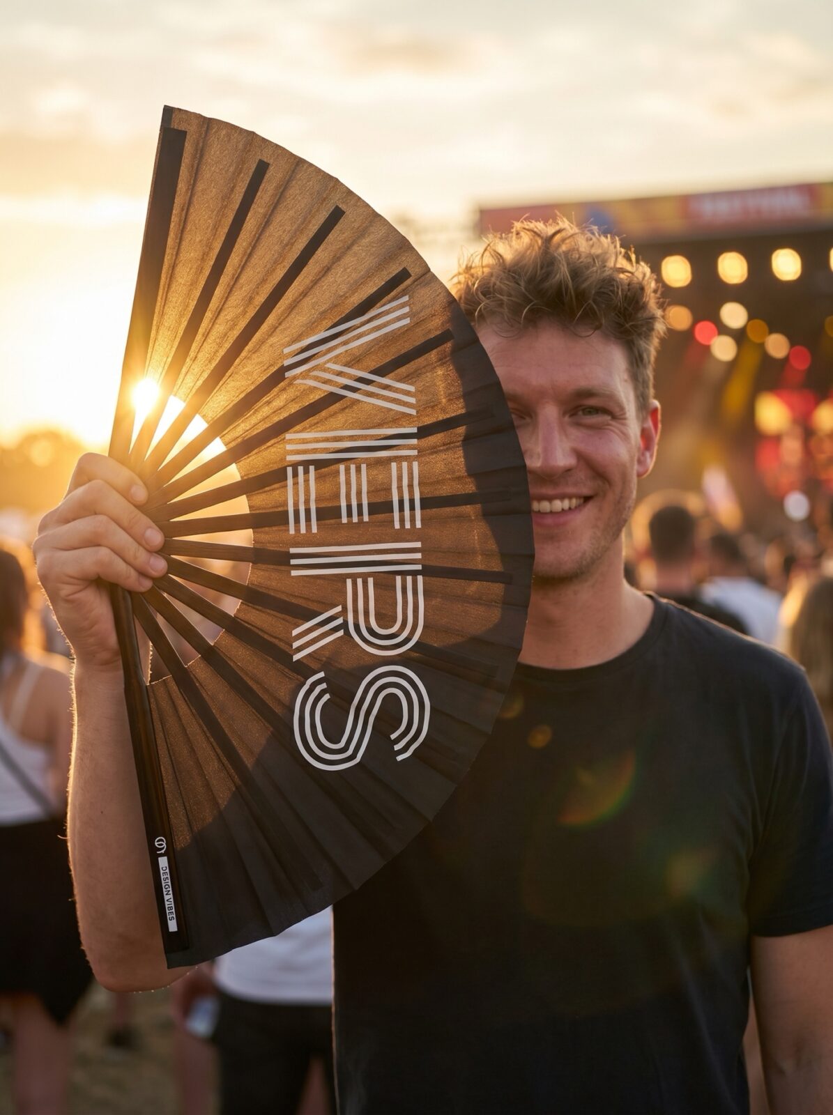 Festival Fan “VERS” in black – statement for Rave & CSD – View 3