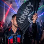 Festival Fan “KINKY” in black – Rave & Pride statement – View 2