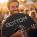 Festival Fan “BOTTOM” in black – CSD & Rave accessory – View 3