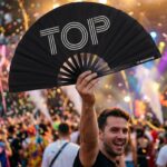 Festival Fan “TOP” in black – Rave & Pride statement – View 4