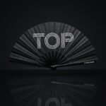 Festival Fan “TOP” in black – Rave & Pride statement – View 1