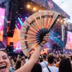 Festival Fan “MAKE ME SWEAT” Holographic Rose Gold – Rave – View 4