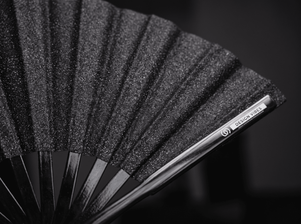 Black Glitter Festival Fan, an Elegant Rave & CSD Accessory, View 10