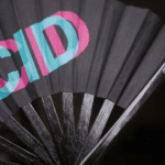 Festival Fan “ACID” Black Teal-Pink – Techno & Rave accessory, View 6