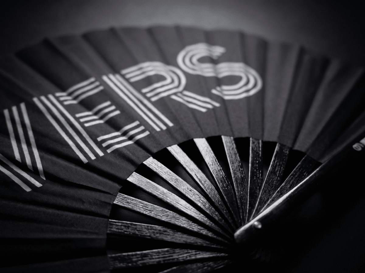 “VERS” Festival Fan in Black, a Statement Piece for Raves & CSD, View 6