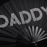 “DADDY” Festival Fan in Black, Rave & Pride Accessory, View 6