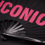 “ICONIC” Festival Fan in Black/Pink, Rave Statement, View 6