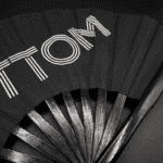 “BOTTOM” Festival Fan in Black, CSD & Rave accessory, View 6