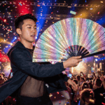Festival Fans: Holographic Glitter Pastel Rainbow for Festivals & Raves, View 4