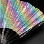 Festival Fans: Holographic Glitter Pastel Rainbow for Festivals & Raves, View 5