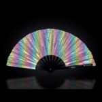 Festival Fans: Holographic Glitter Pastel Rainbow for Festivals & Raves, View 1