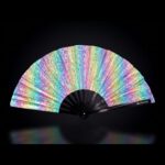 Holo Crystal Pastel Festival Fan for Raves & Festivals, View 1