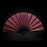 Holographic Transparent Burgundy Festival Fans for Festivals & Raves, View 1