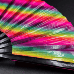 Transparent Festival Fans with Rainbow Stripes for CSD & Pride, View 6