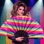 Transparent Festival Fans with Rainbow Stripes for CSD & Pride, View 5