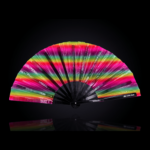 Transparent Festival Fans with Rainbow Stripes for CSD & Pride, View 1