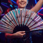 “I only fuck with magic” Festival Fan, Holo-Copper for Raves & Festivals, View 2