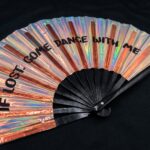 “IF LOST, COME DANCE WITH ME” Festival Fans, Holo-Copper for Festivals & Raves, View 6