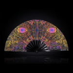 Neon Ornament Black Festival Fan for Psytrance & Goa, View 1