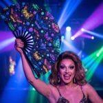 Neon Butterfly Festival Fans, Black, for Raves & Blacklight, View 5
