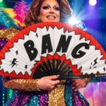 “BANG” Comic Festival Fan in Red and White, Rave & Party Accessory, View 5